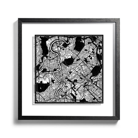 Paper cut maps Europe (south, east) & Africa framed 18 in, map art - Product Image