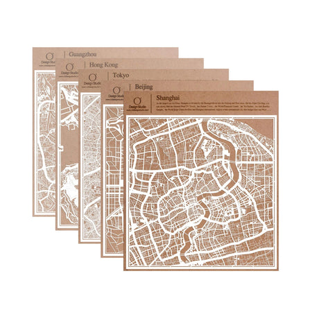 o3designstudio paper cut map Asia east 30*30cm map art group