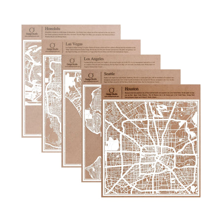 o3designstudio paper cut map United States West 30*30cm map art group