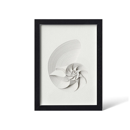 o3designstudio Nautilus Paper Art IDEAL GIFTS A5 black framed mian PA3001