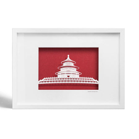 Paper-cut Temple of Heaven, Paper Art IDEAL GIFTS A4 - o3designstudio