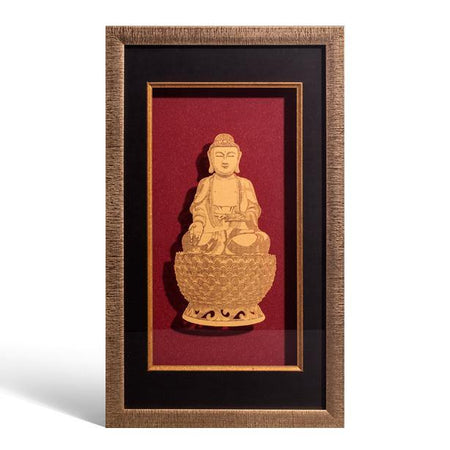 Paper-cut Buddha statue, Framed - o3designstudio