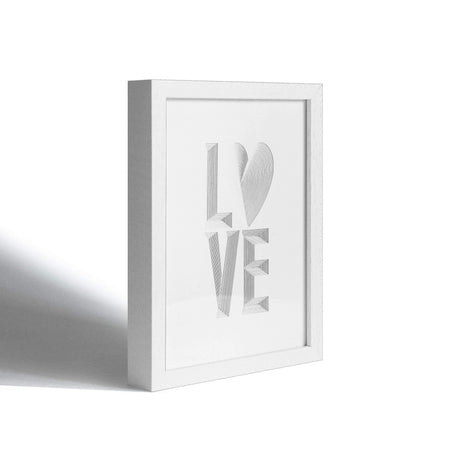 Typography paper art LOVE, Paper Art IDEAL GIFTS A5 Frame - o3designstudio