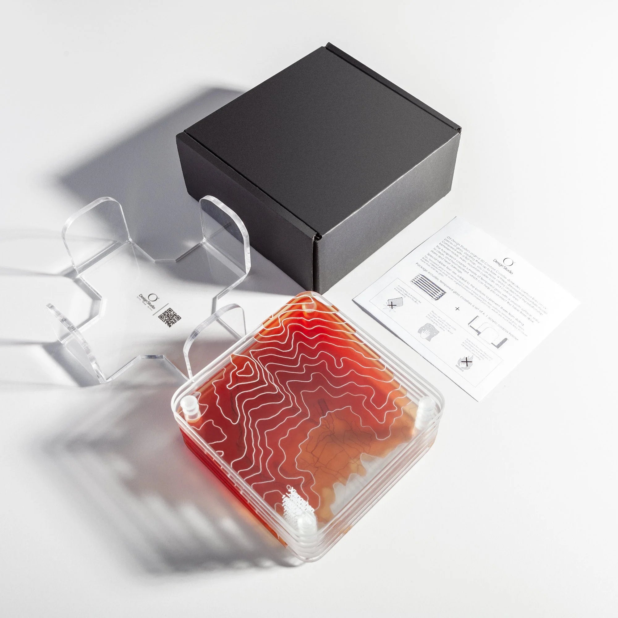 o3designstudio-3D-Contour-Map-Glass-Drink-Coasters-Mountains-Ski-Resort-Package