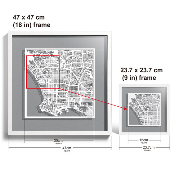 o3designstudio-Los-Angeles-Paper-cut-map-framed-18-inch-Black-map-Black-frame-map-art-45MF2008BB.jpg