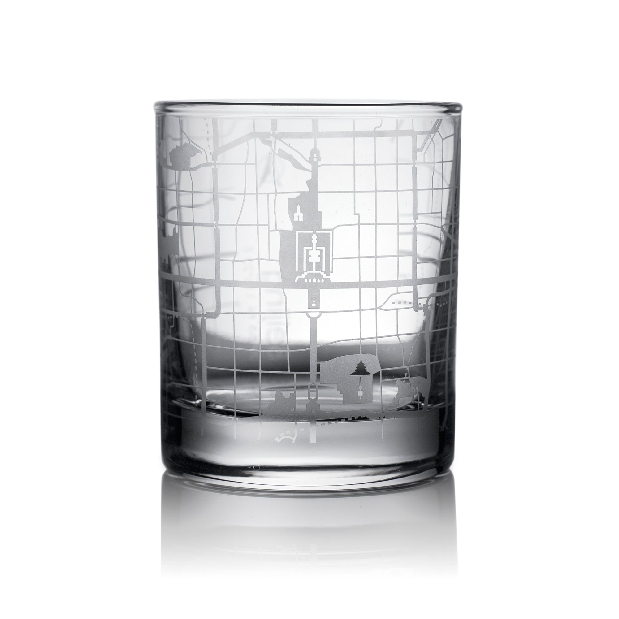 City map whiskey glasses Asia & Oceania