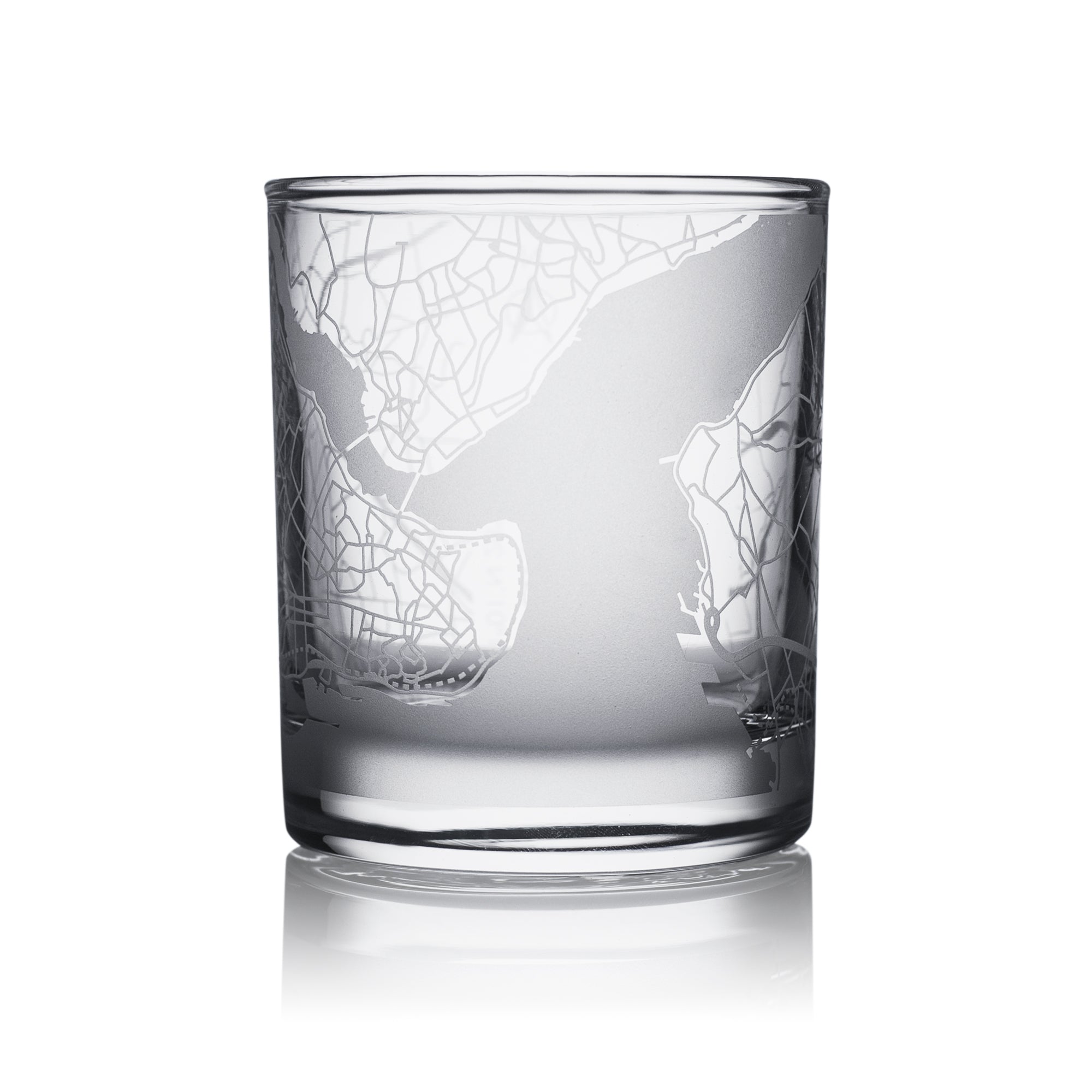 City map whiskey glasses Asia & Oceania