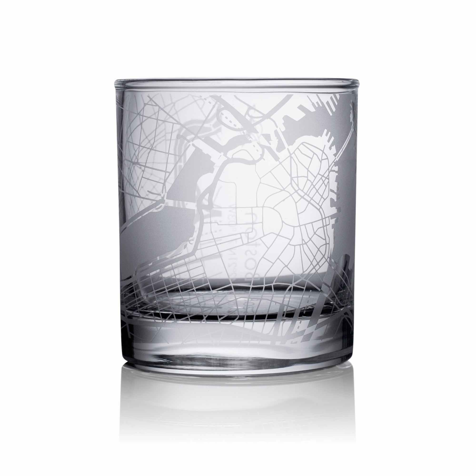 o3designstudio Boston City map whiskey glasses 300 ml GM2004