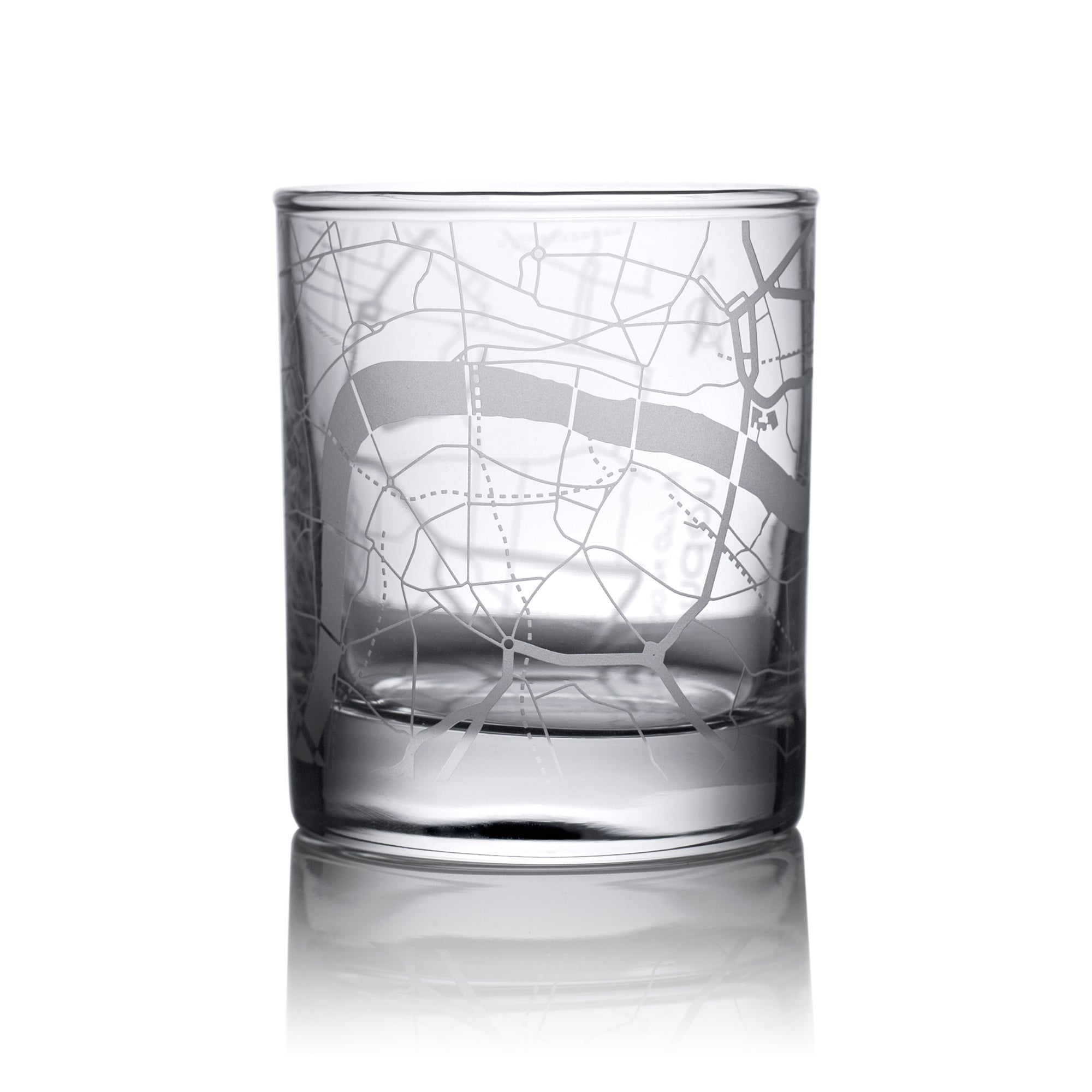 o3designstudio London City map whiskey glasses 300 ml MG3001