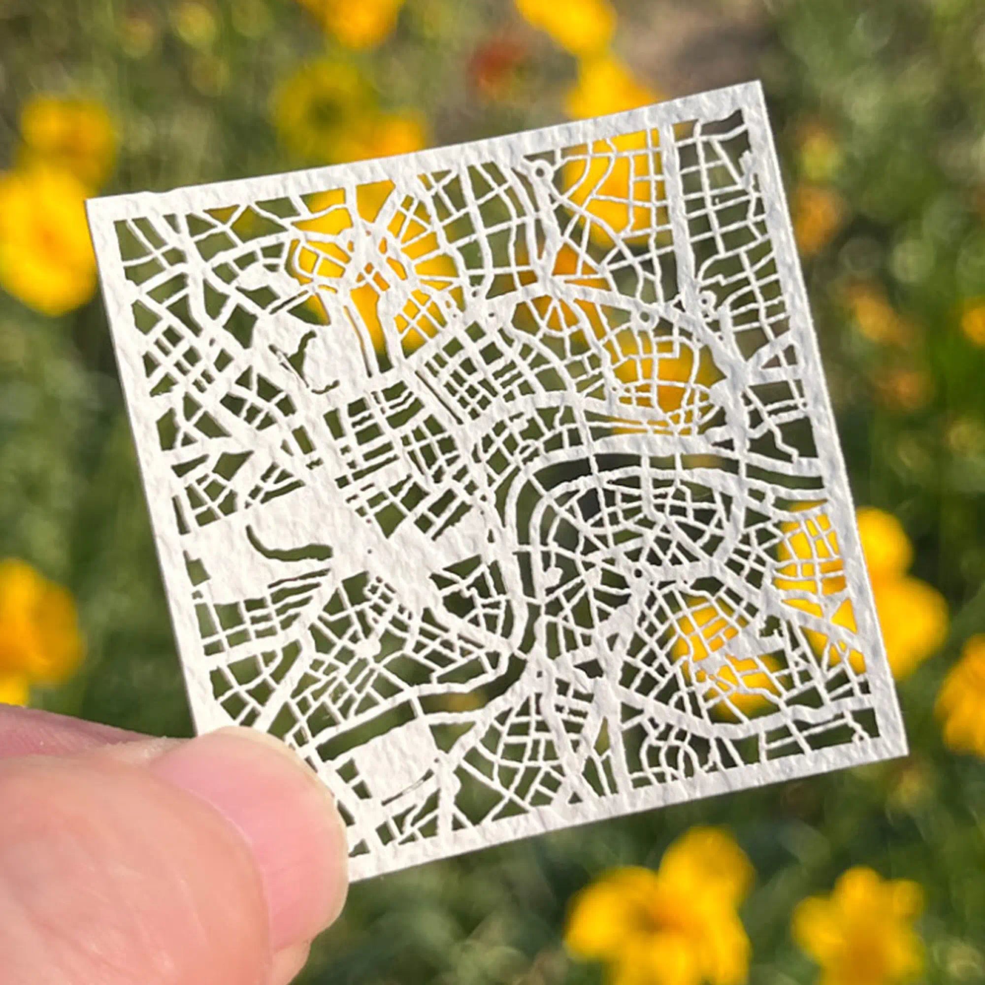 Europe & Africa Paper Cut Map Fridge Magnet, Gradient Acrylic Magnet with Intricate Paper City Map, Travel Souvenir, City Keepsake Gift