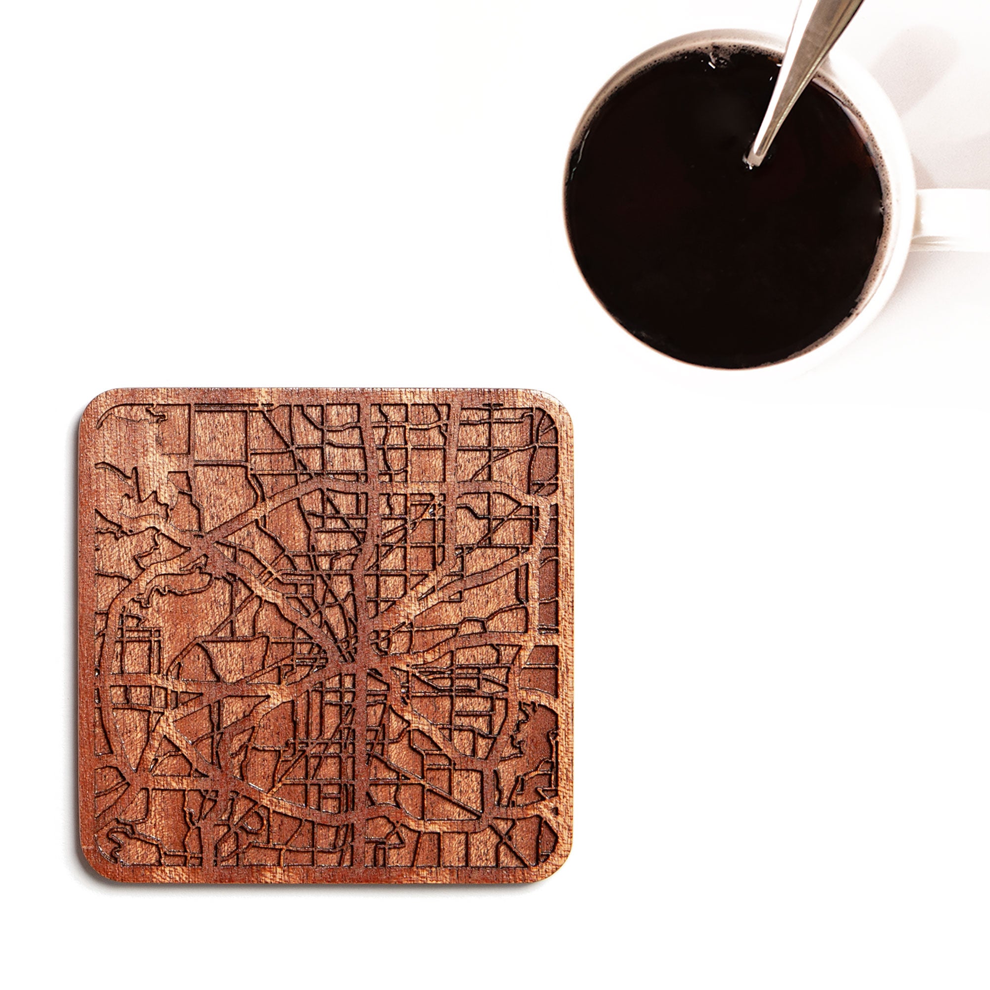 Wooden Map coasters United States map craft