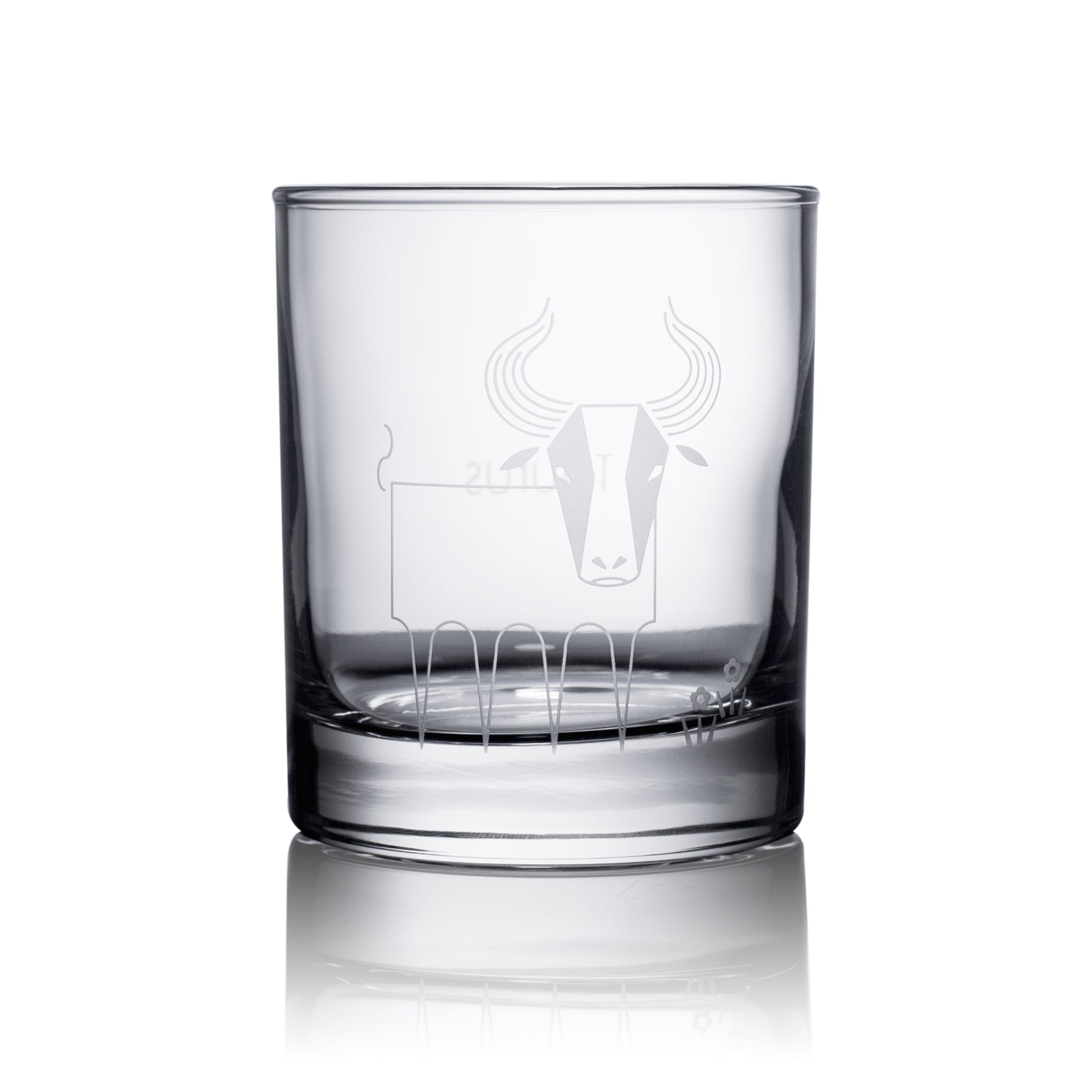 Constellation whiskey glasses - o3designstudio Taurus-April 21 - May 21-GC0421-0520-1