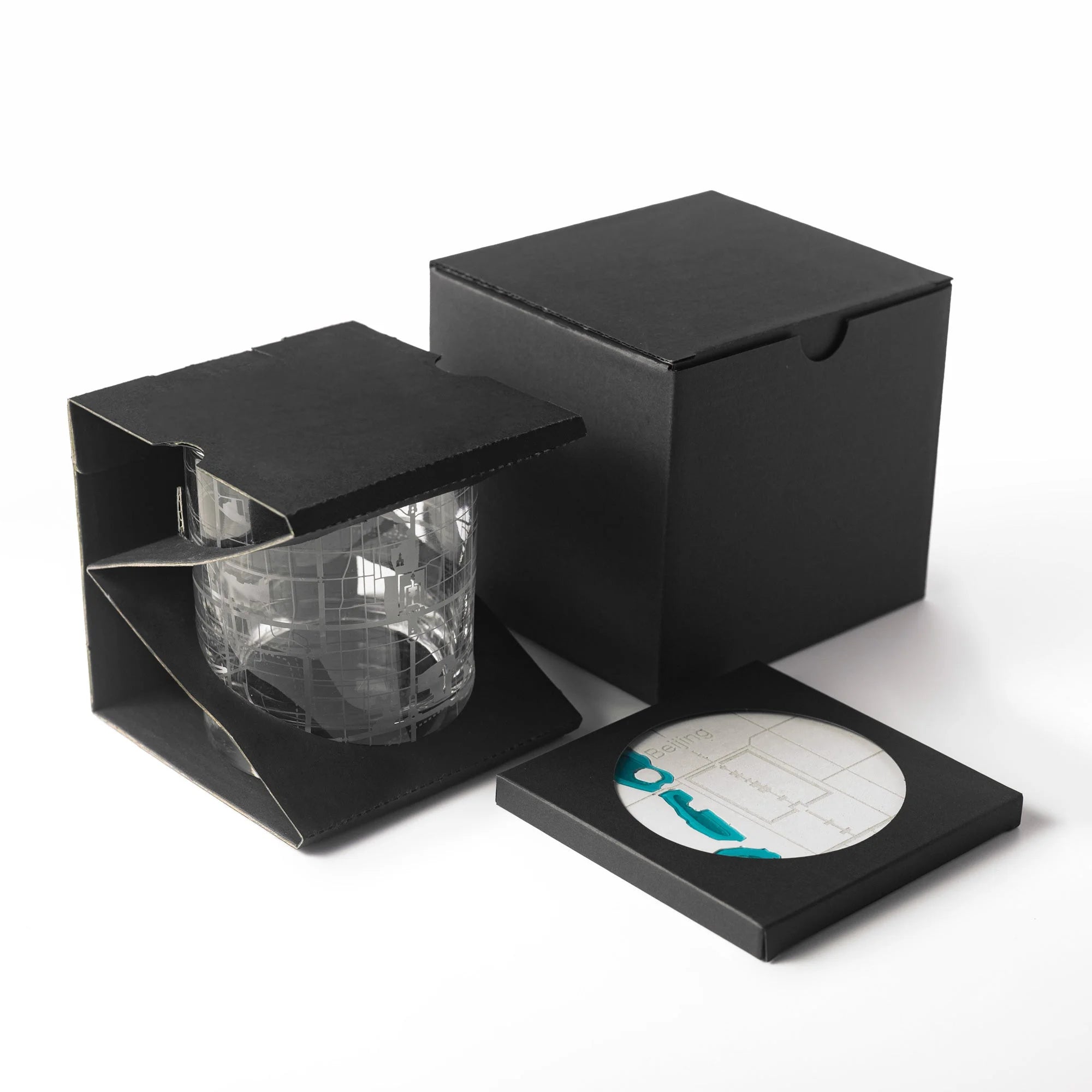 o3designstudio City map whiskey glasses 300 ml box