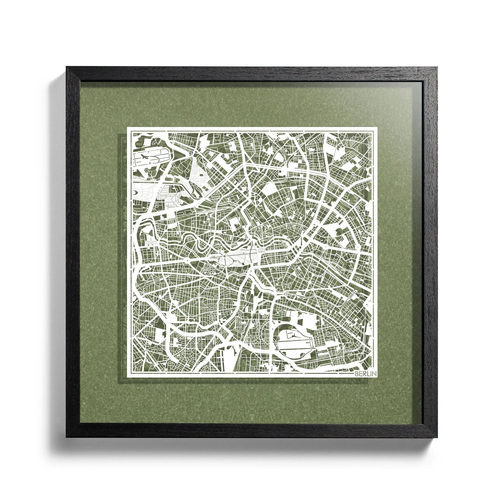 o3designstudio-Berlin-Paper-cut-map-framed-18-inch-White-map-Black-frame-map-art-45MF3003BW-1