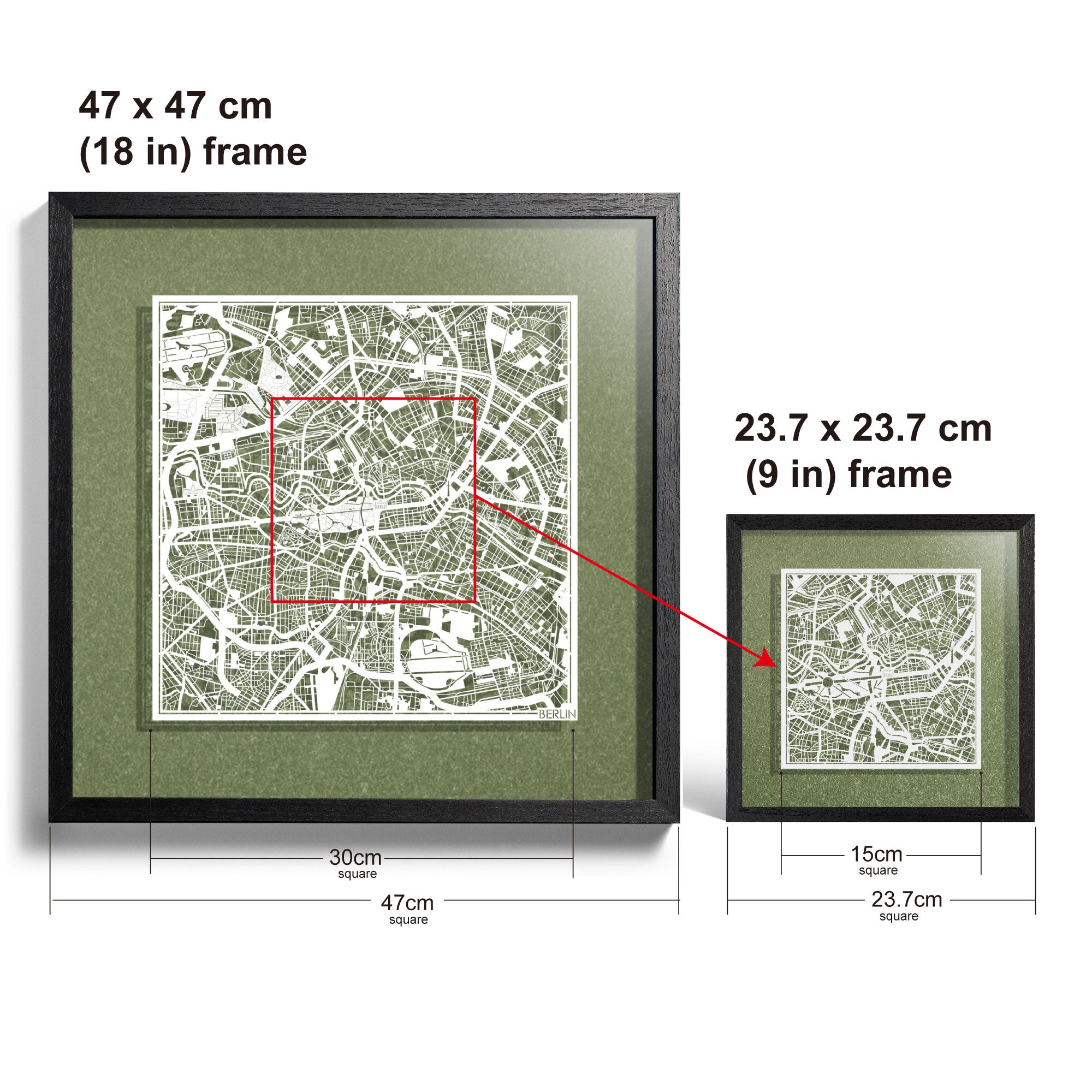 o3designstudio-Berlin-Paper-cut-map-framed-18-inch-White-map-White-frame-map-art-45MF3003WW-3