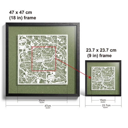 o3designstudio-Berlin-Paper-cut-map-framed-18-inch-White-map-White-frame-map-art-45MF3003WW-3