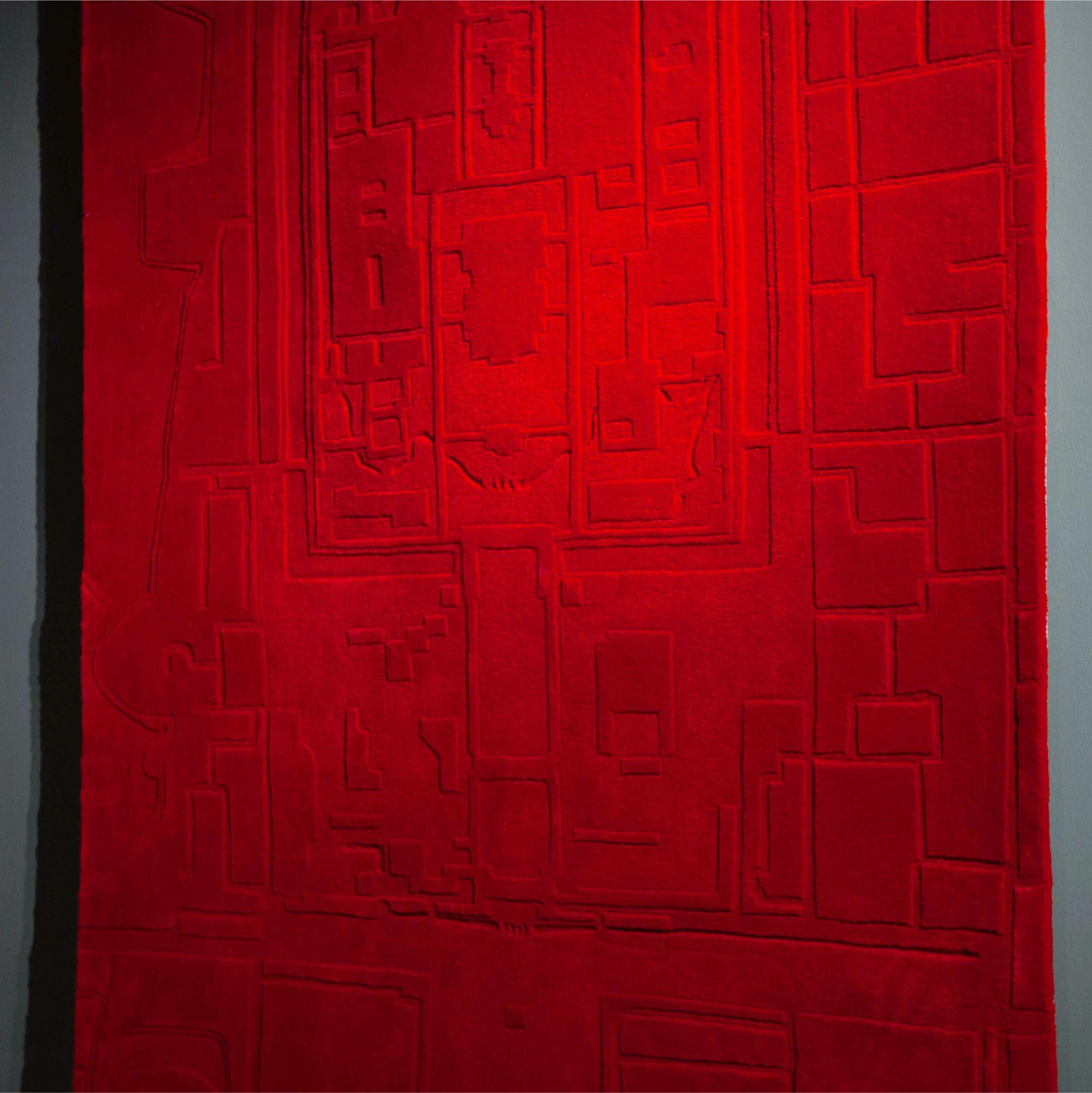 Hand tufted rug Beijing. 130 × 190 cm Red, 100% New Zealand Wool, Color and size can be customized