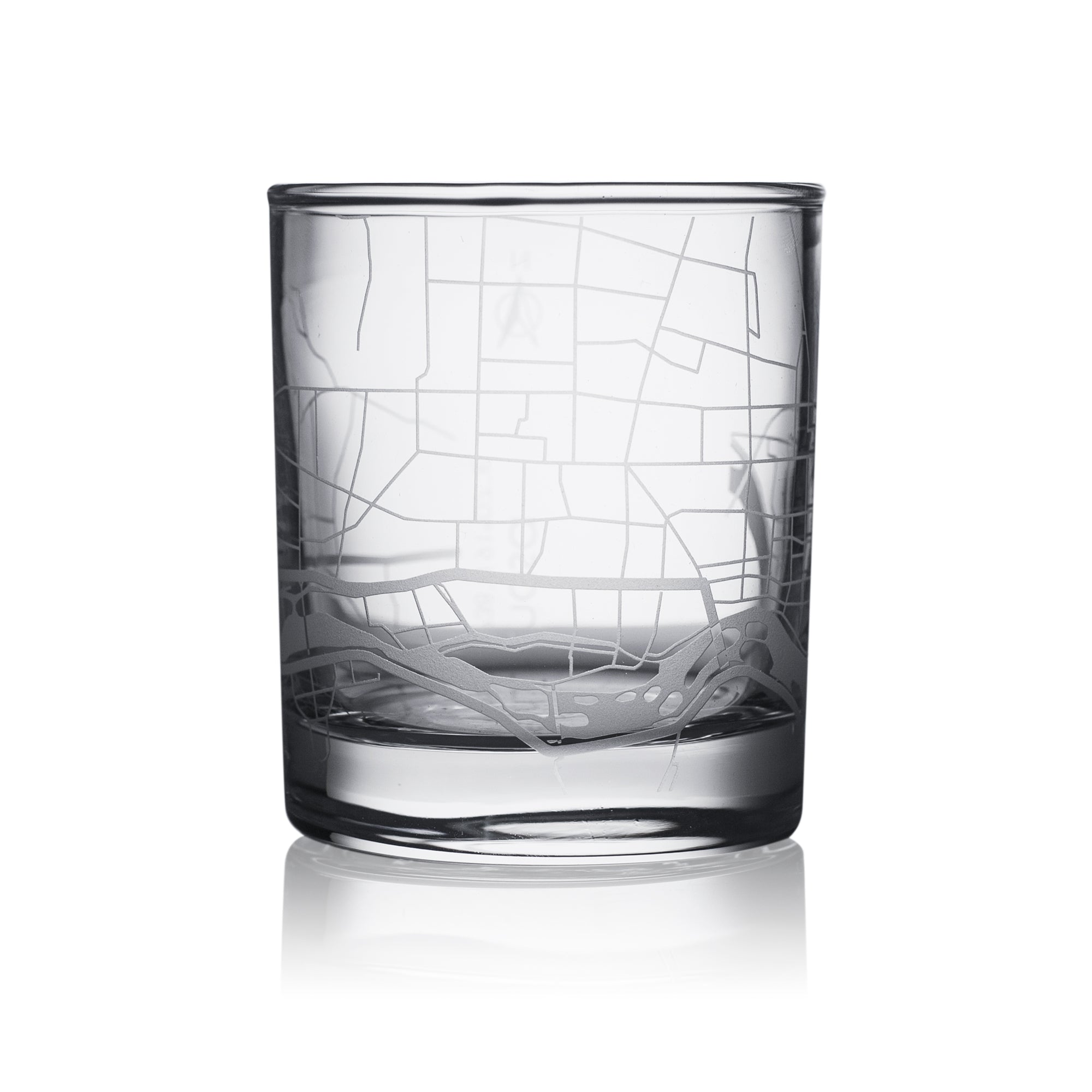 o3designstudio Lhasa City map whiskey glasses 300 ml GM1064