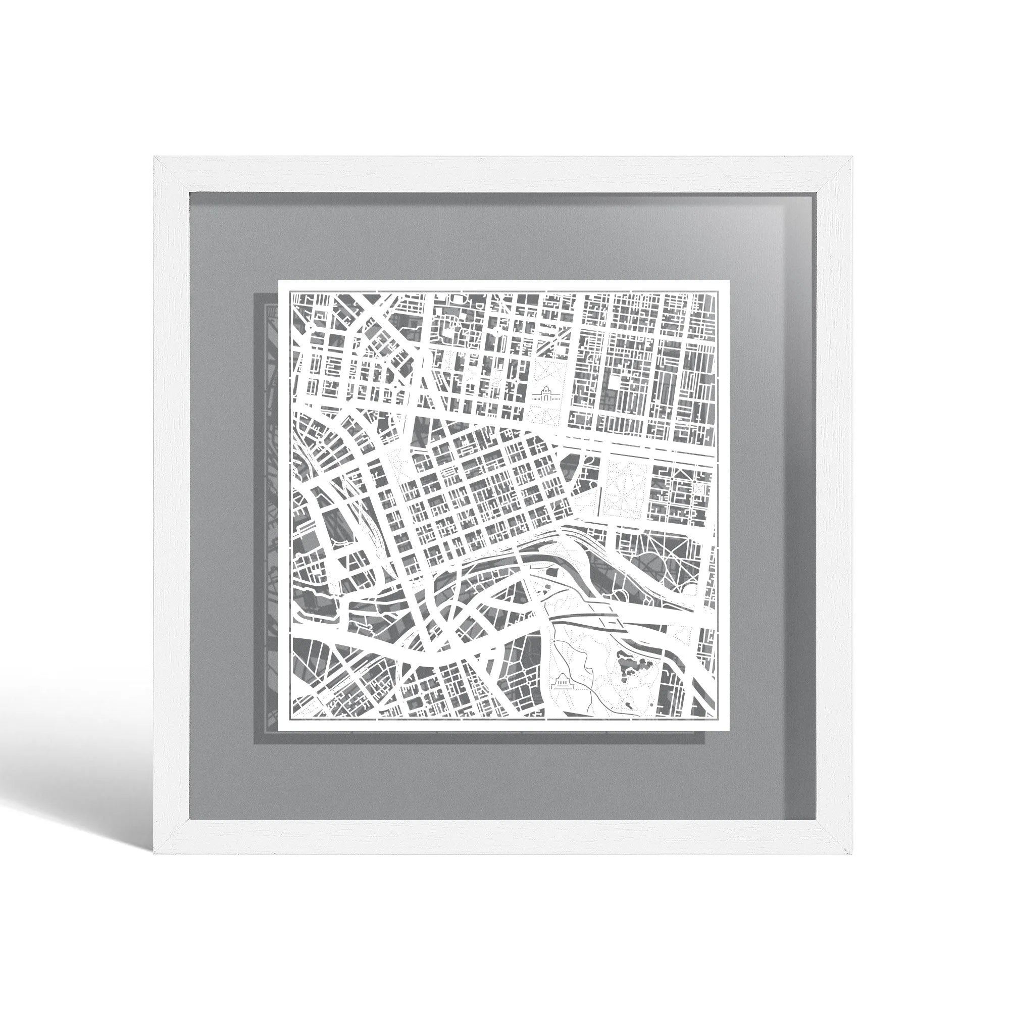 o3designstudio Manila Paper cut map framed 9 inch Black map Black frame map art 22MF1032BB