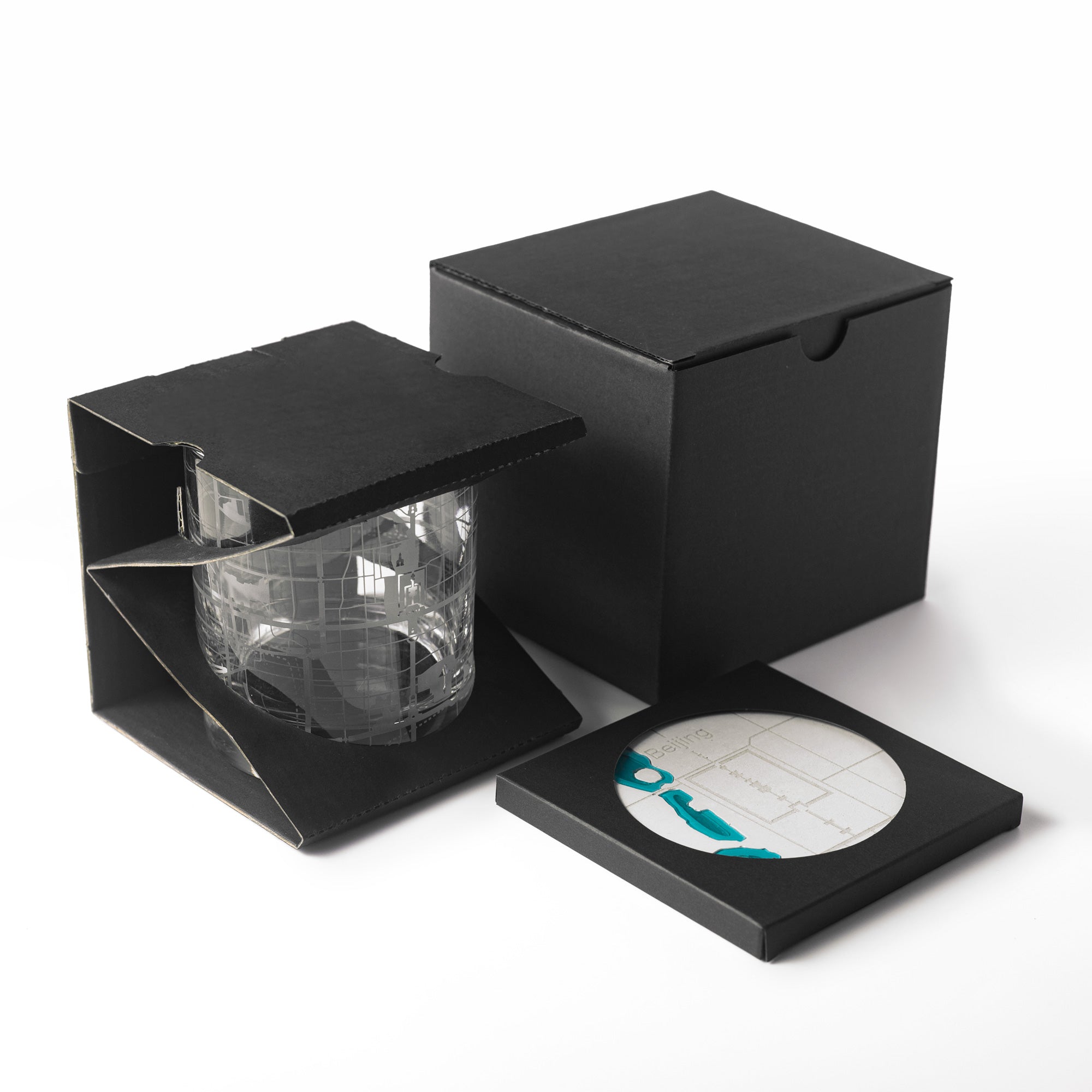 o3designstudio City map whiskey glasses 300 ml box