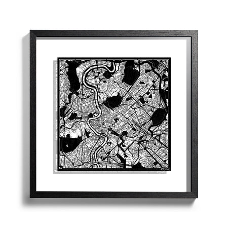 Paper cut maps Europe (south, east) & Africa framed 18 in, map art