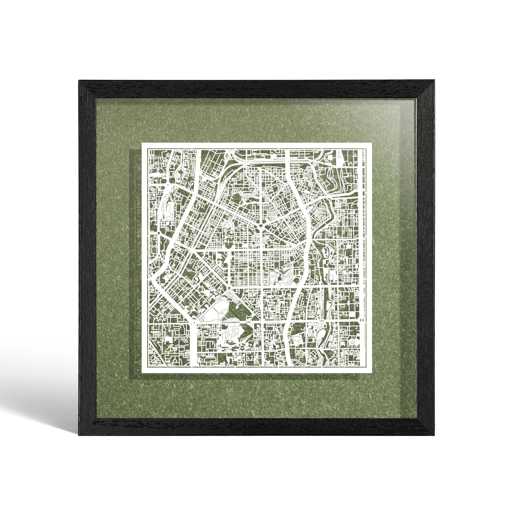 Paper cut maps Asia (East) framed 9 in, map art - Product Image