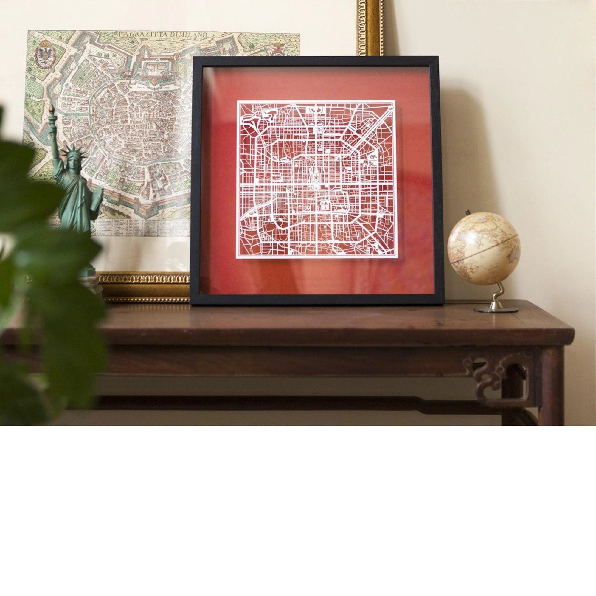 o3designstudio paper cut map Beijing 30*30cm map art Scenes