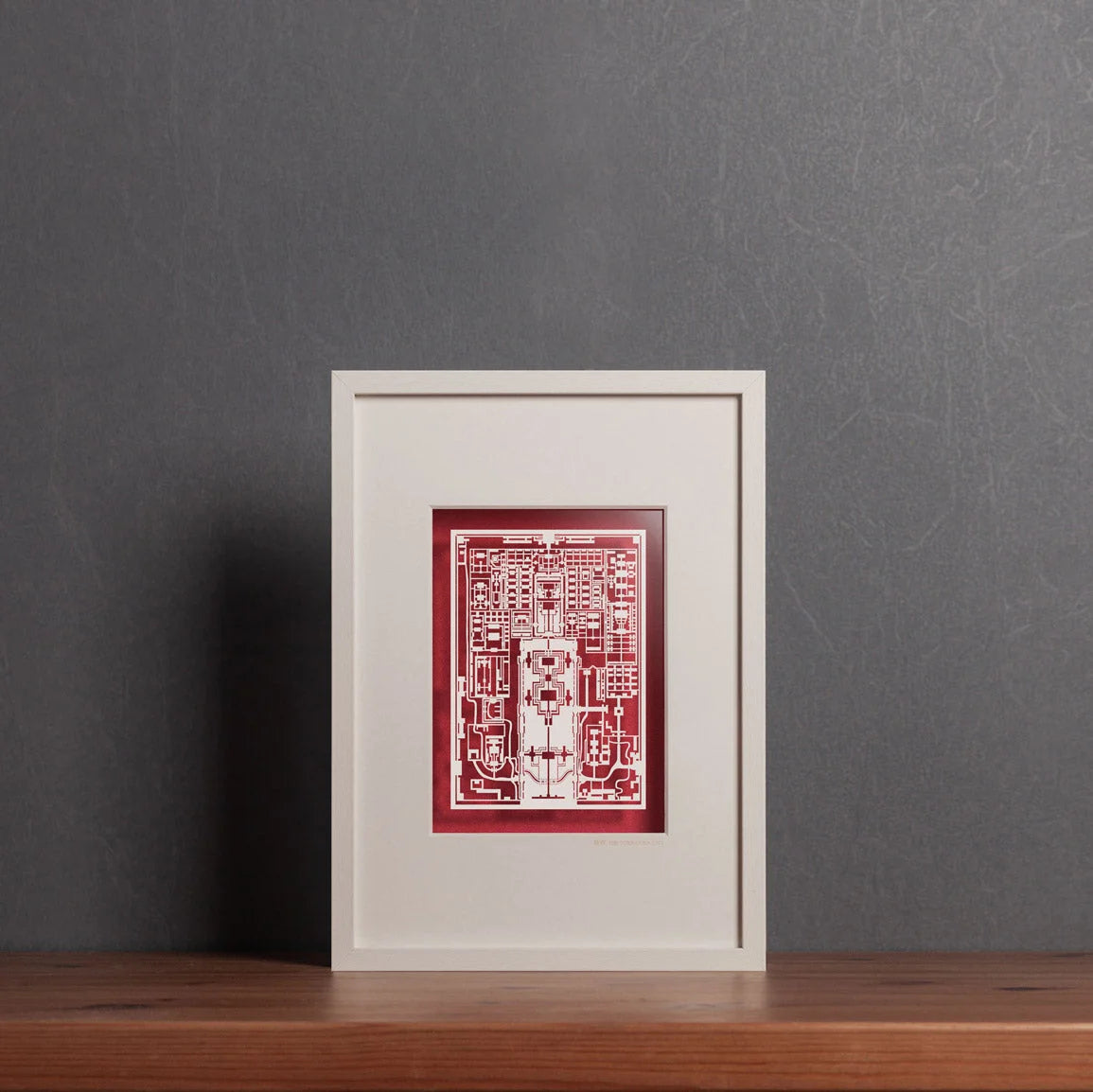 o3designstudio Forbidden City paper-cut A4 white Frame, Paper Art main