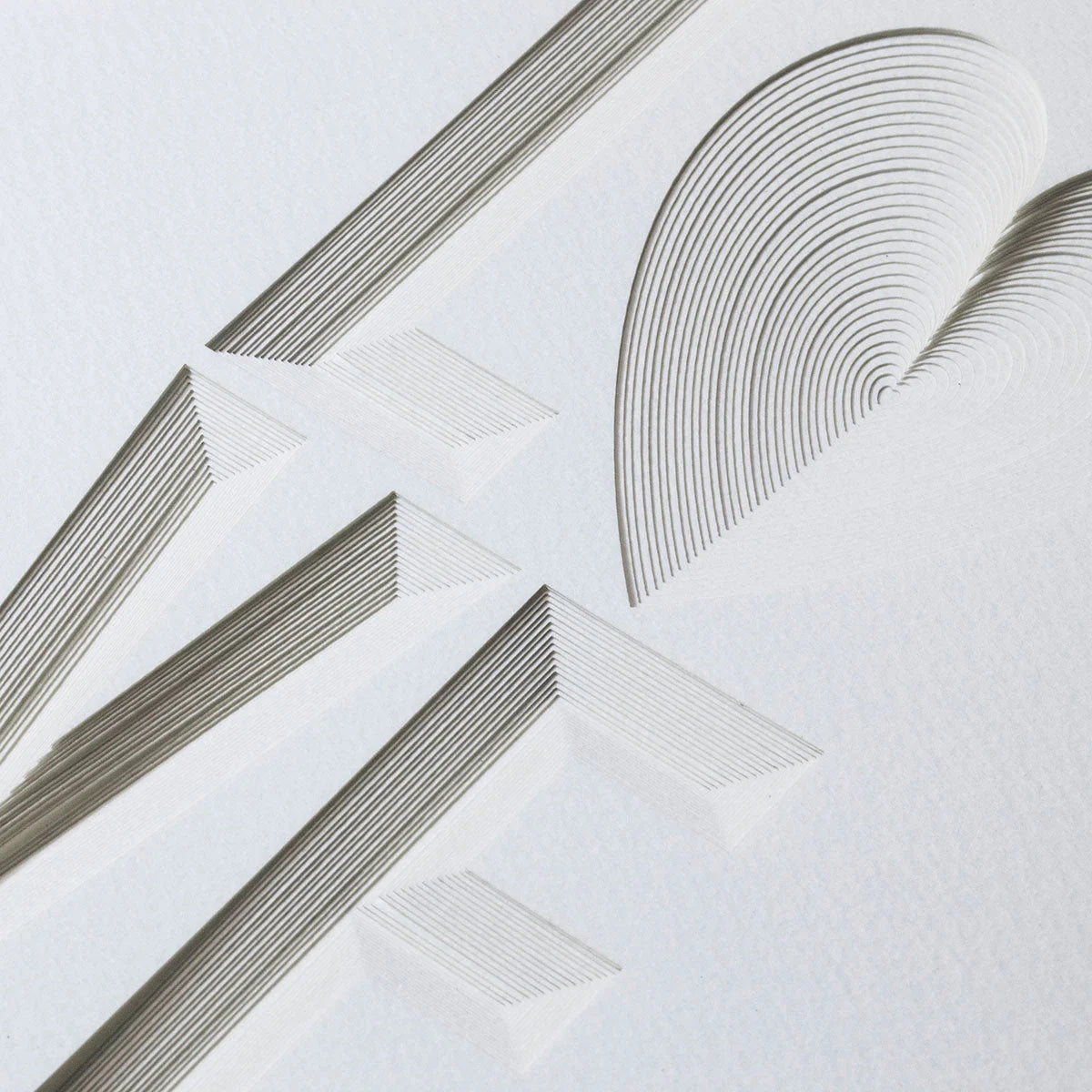 Typography paper art LOVE, Paper Art  IDEAL GIFTS A5 white Frame Close-up view- o3designstudio