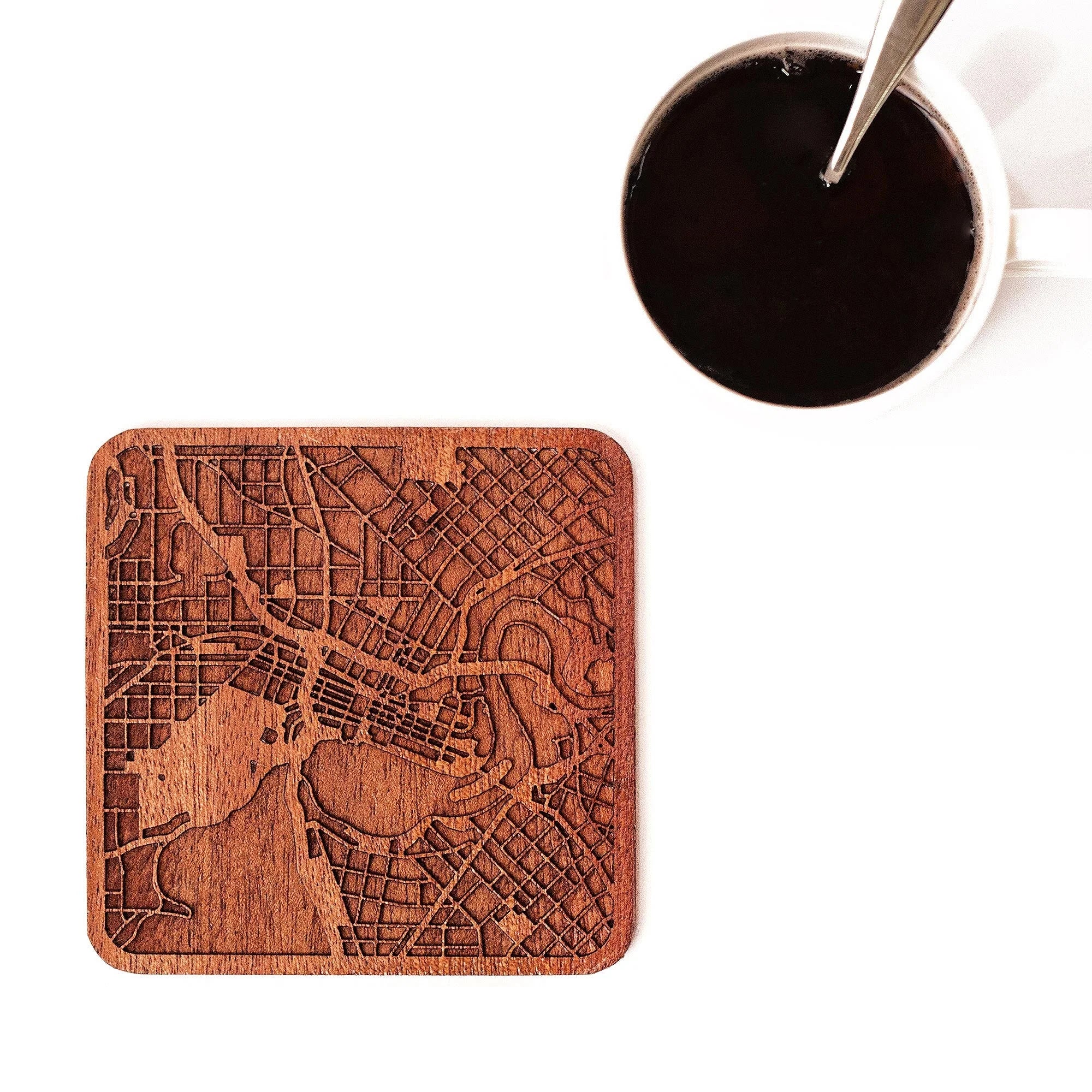 o3designstudio-Perth Wooden Map coasters city map MC1007-1