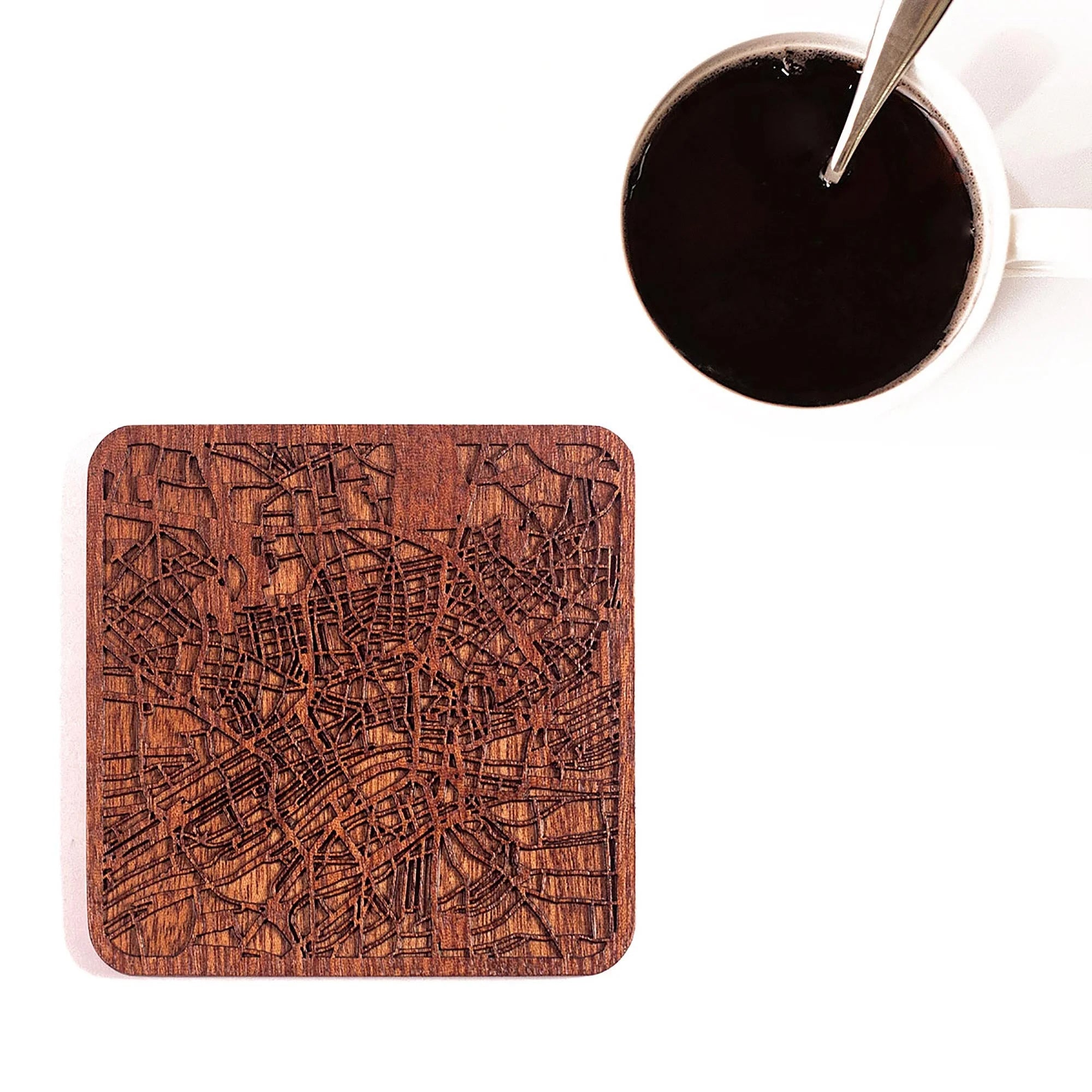 o3designstudio-Frankfurt am Main Wooden Map coasters city map MC3031-1