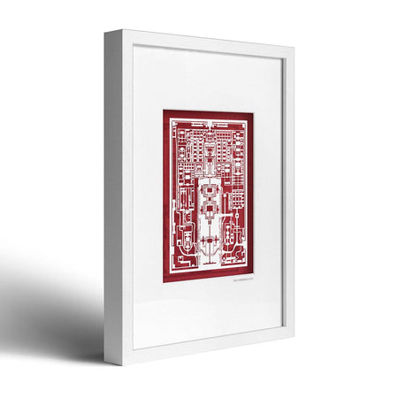o3designstudio Forbidden City paper-cut A4 white Frame, Paper Art side