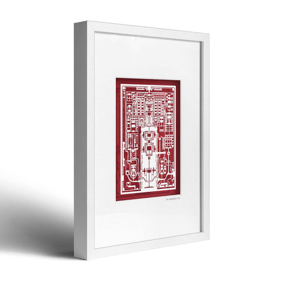 o3designstudio Forbidden City paper-cut A4 white Frame, Paper Art side