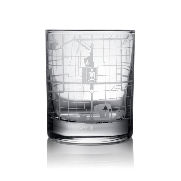 o3designstudio Beijing City map whiskey glasses 300 ml GM1001