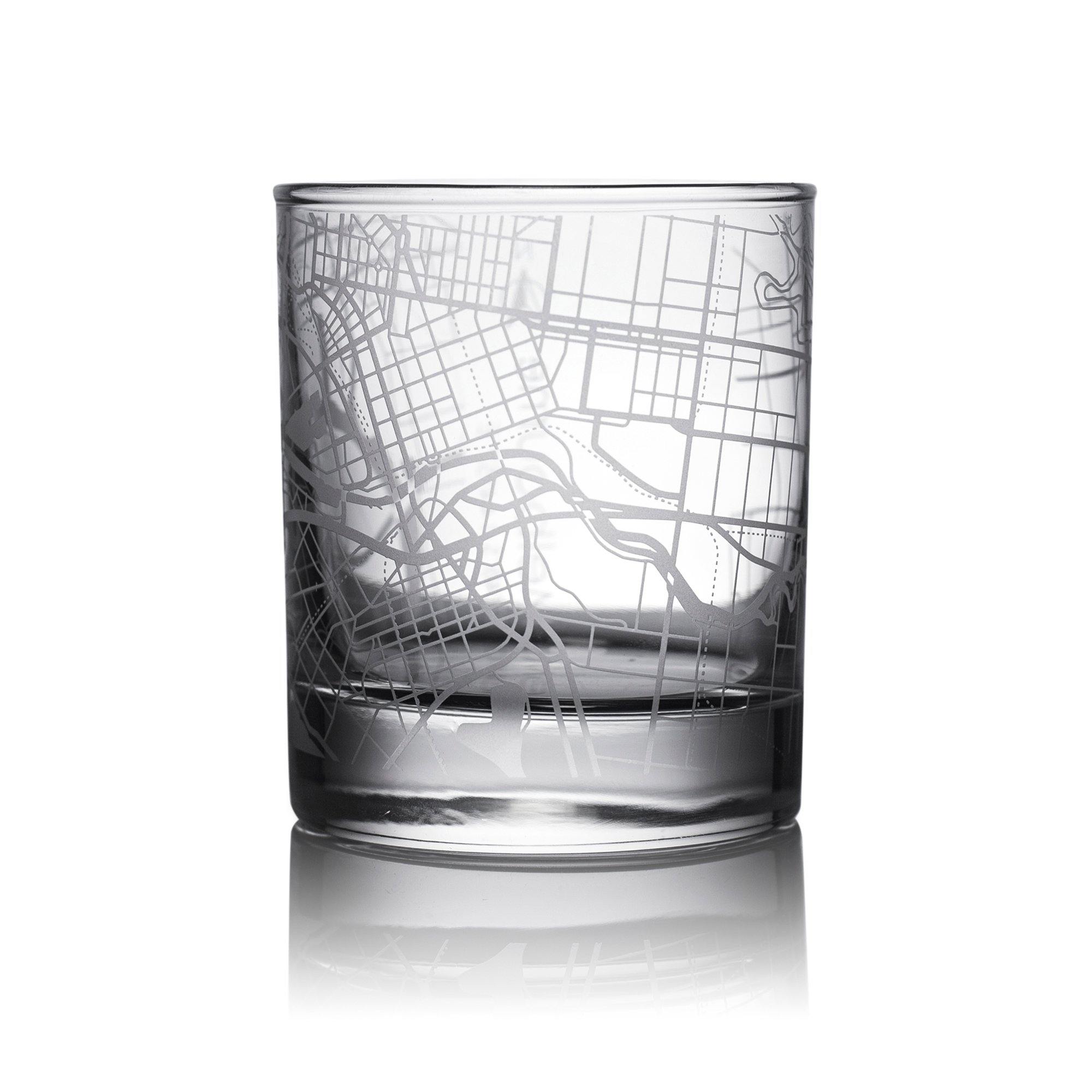 o3designstudio Melbourne City map whiskey glasses 300 ml GM1008