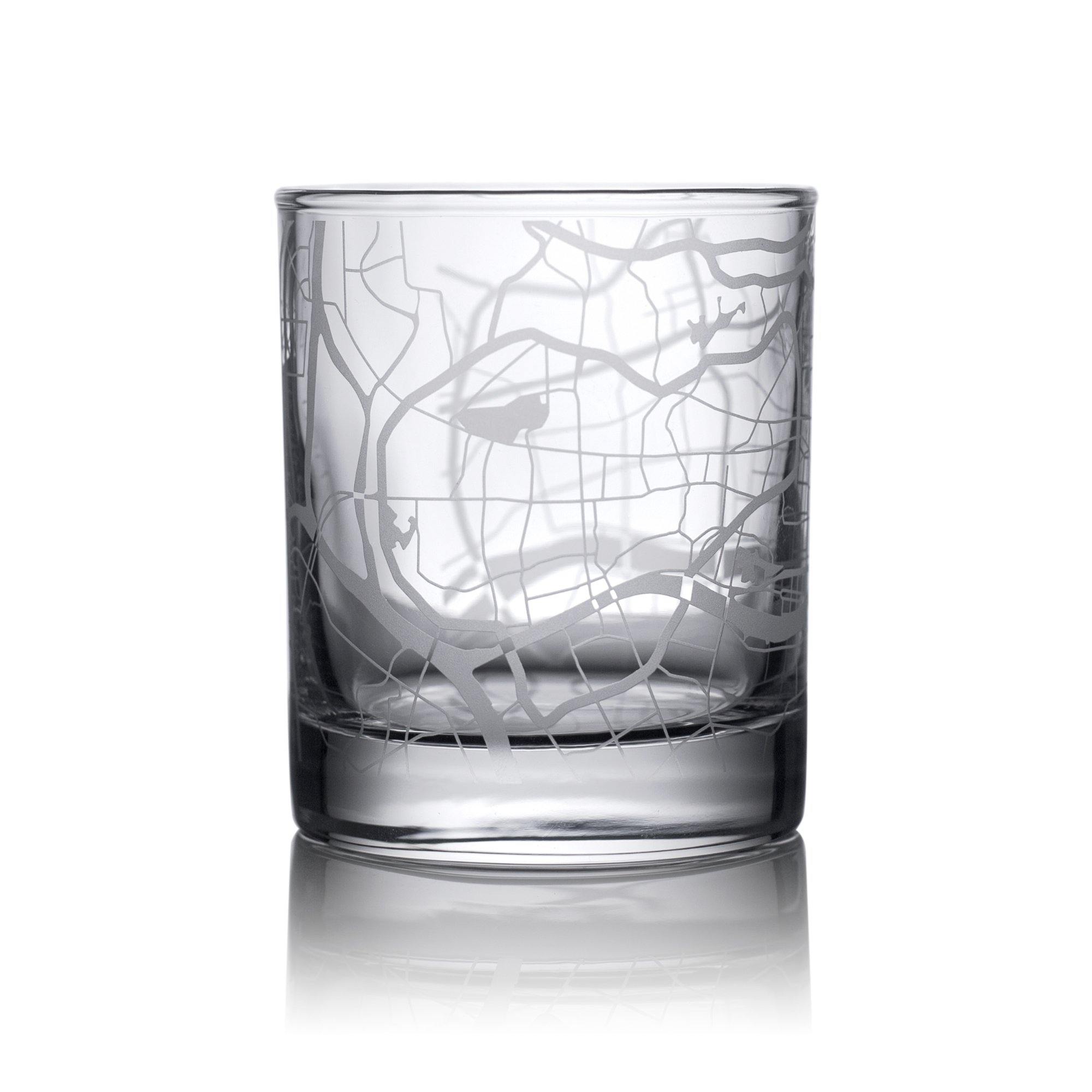 o3designstudio Guangzhou City map whiskey glasses 300 ml GM1010