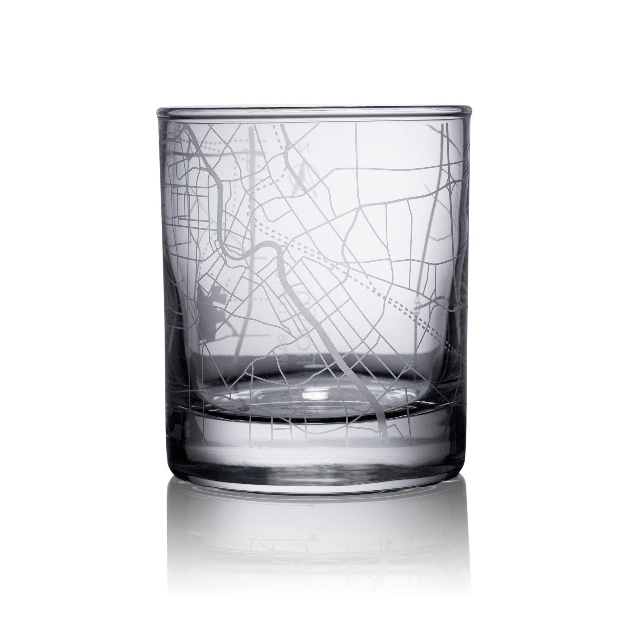 o3designstudio Tianjin City map whiskey glasses 300 ml GM1034