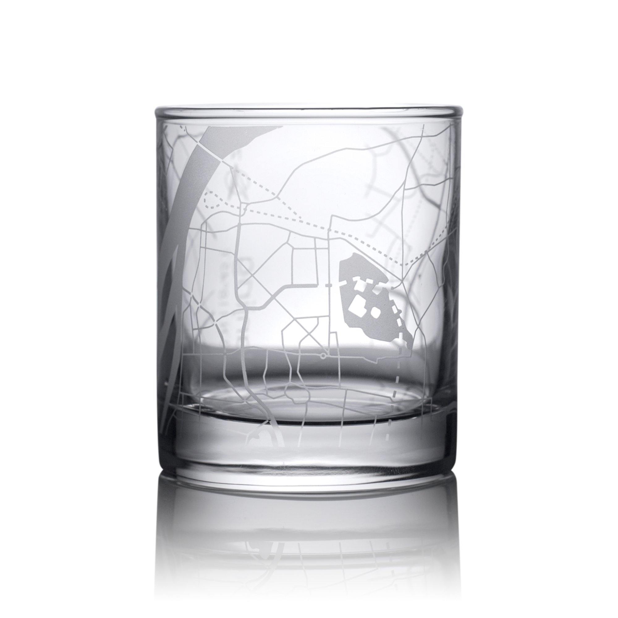 o3designstudio Nanjing City map whiskey glasses 300 ml GM1036