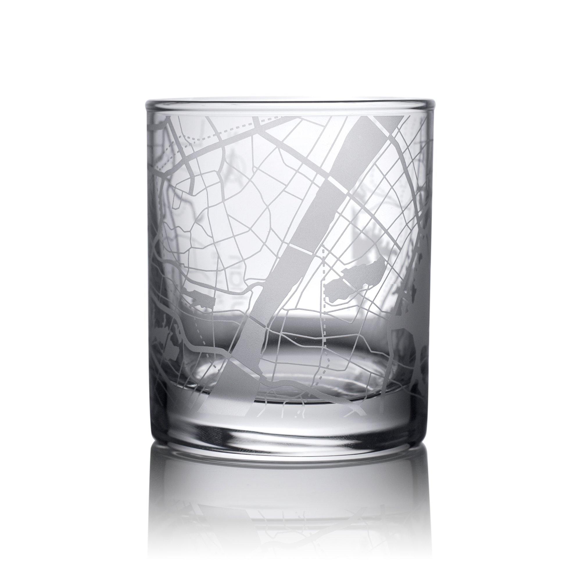 o3designstudio Wuhan City map whiskey glasses 300 ml GM1041
