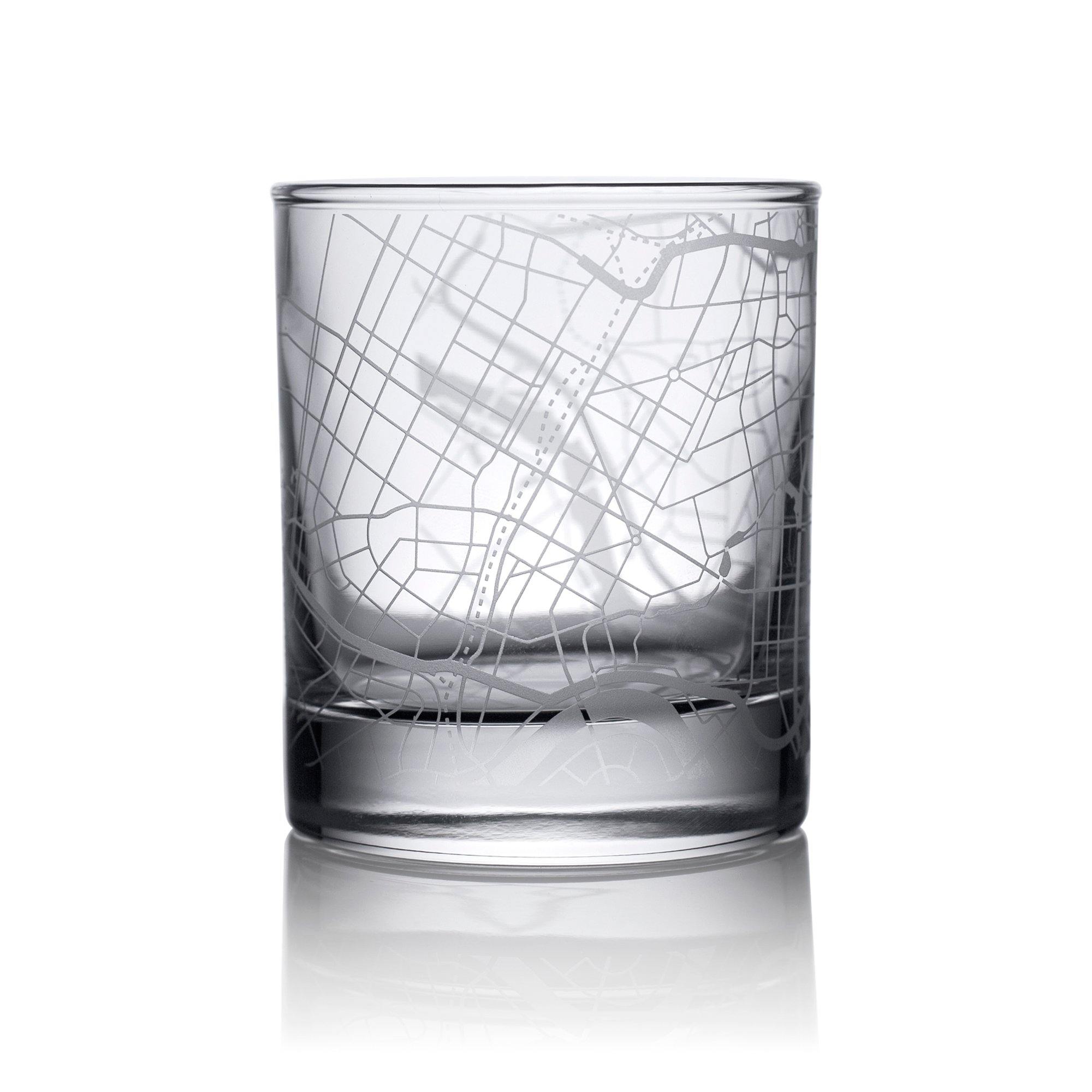 o3designstudio Shenyang City map whiskey glasses 300 ml GM1044